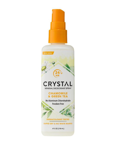 CRYSTAL - Mineral Deodorant Spray, Chamomile & Green Tea