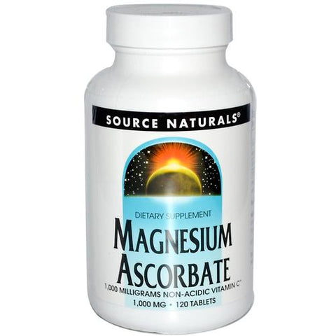 Source Naturals Magnesium Ascorbate - 120 Tablets (1,000 mg)