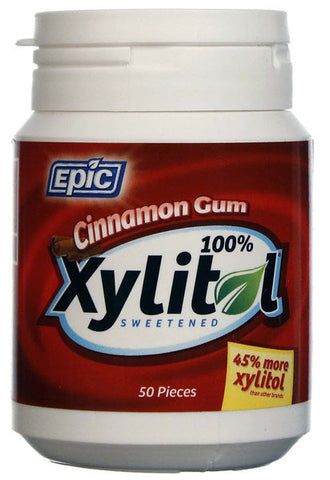 Epic Dental Xylitol Sweetened Gum, Cinnamon