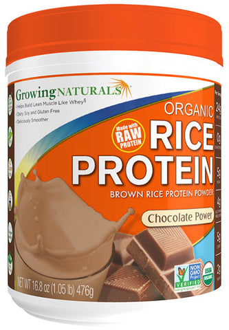 Growing Naturals - Rice Protein Isolate Powder, Chocolate Power
