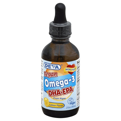 Deva Nutrition - Vegan Liquid DHA-EPA Lemon Flavor