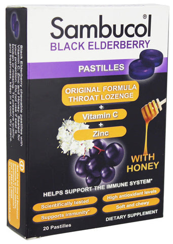 SAMBUCOL - Black Elderberry Pastilles Original Formula