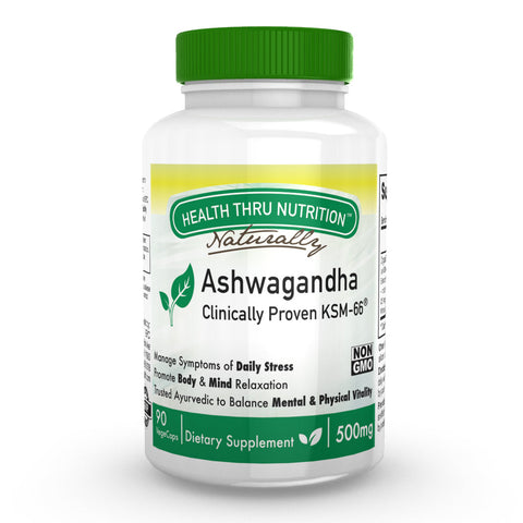 HEALTH THRU NUTRITION - Ashwagandha 500mg Pure KSMÂ66