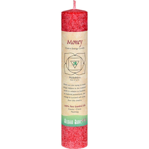 ALOHA BAY - Candle Chakra Pillars Money Red