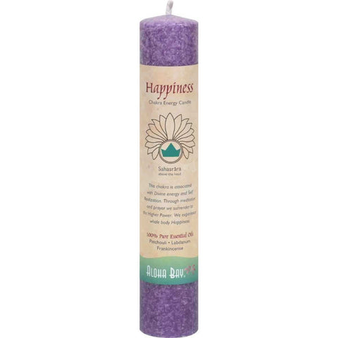 ALOHA BAY - Candle Chakra Pillars Happiness Violet