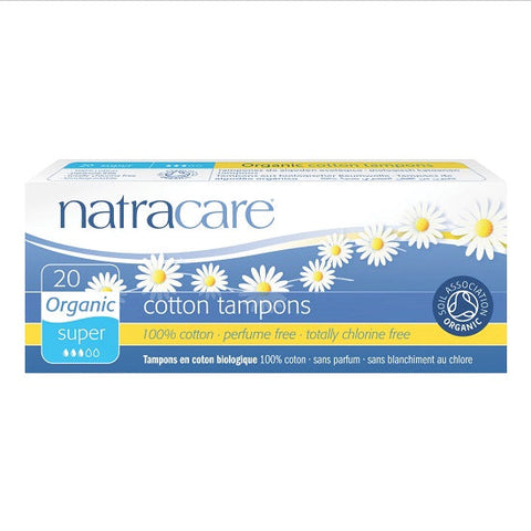 NATRACARE - Organic All Cotton Tampons Super