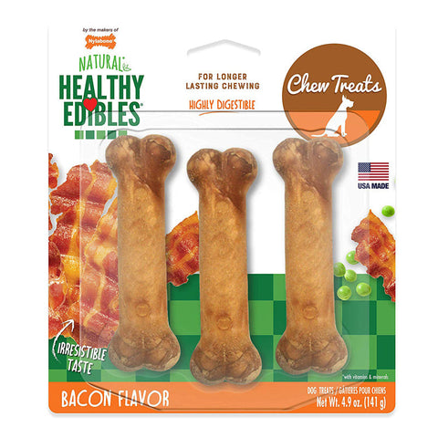 HEALTHY EDIBLES - Bacon Flavored Dog Treats with Vitamins Regular