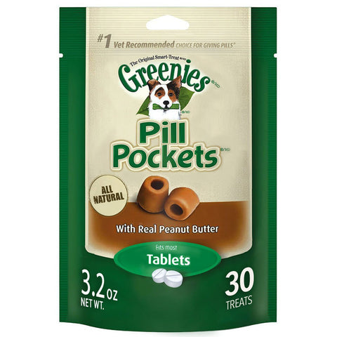 GREENIES - Pill Pockets Tablets Dog Treats Real Peanut Butter Flavor