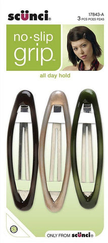 SCUNCI - No-slip Grip Oval Snap Clips 8cm