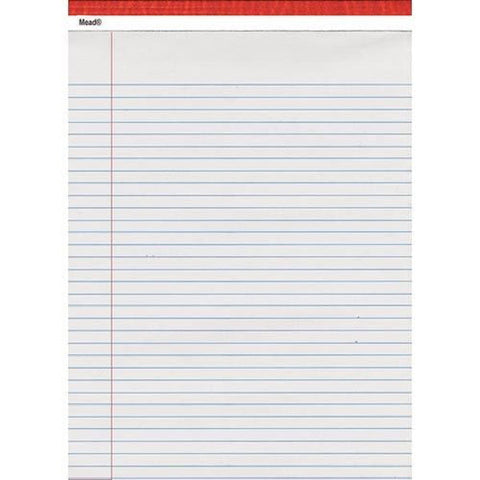 MEAD - Ruled Legal Pad 8-1/2" x 11-3/4" White