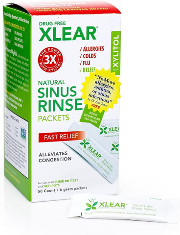 XLEAR - Natural Sinus Rinse Packets - 50 Count