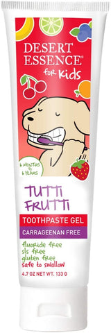 DESERT ESSENCE - Tutti Frutti Gel Toothpaste for Kids - 4.7 oz (133 g)
