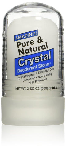 PURE & NATURAL - Mini Travel Size Crystal Deodorant Stick - 2.125 oz (60 g)