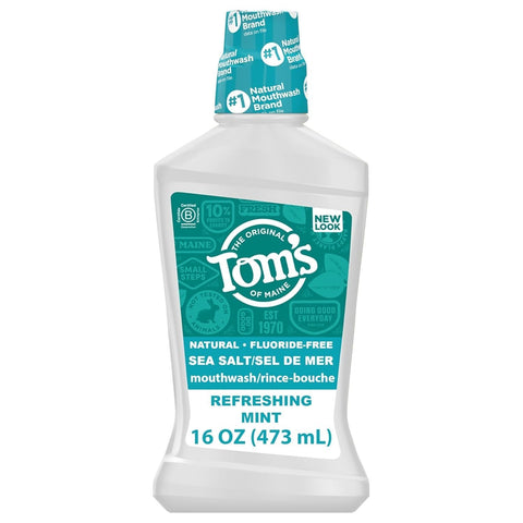 TOM'S OF MAINE - Refreshing Mint Sea Salt Mouthwash - 16 fl. oz. (473 ml)
