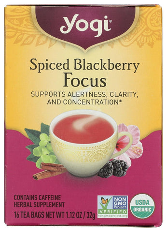 YOGI TEA - Yogi Tea Spiced Blackberry Focus - 16 Tea Bags