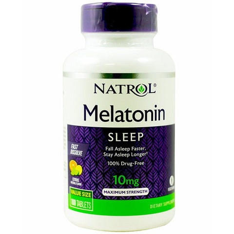 NATROL - Melatonin Fast Dissolve Citrus Punch Natural Flavor 10 mg - 100 Tablets