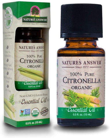 Nature's Answer 100% Pure Organic Essential Oil, Citronella,0.50 Ounce