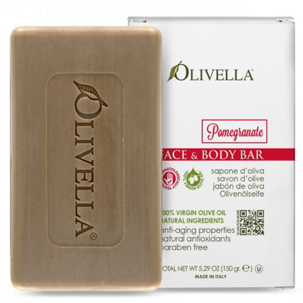 OLIVELLA - Face and Body Bar Soap Pomegranate