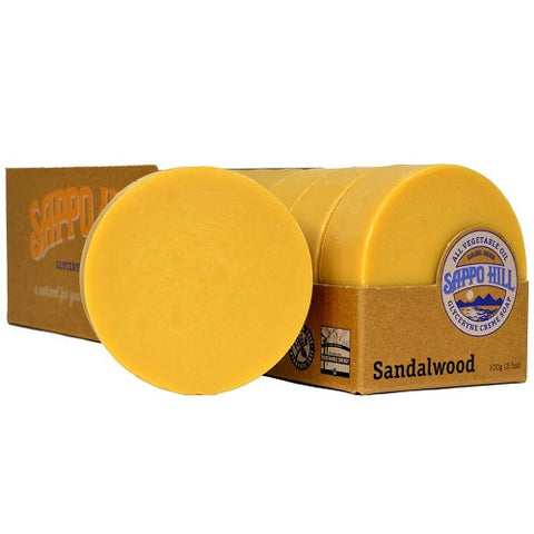 Sappo Hill - Glycerine Creme Soap Sandalwood - 12 x 3.5 oz. Bars