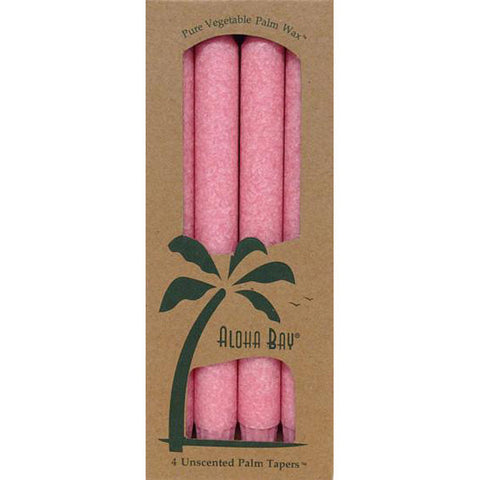 ALOHA BAY - Palm Tapers 9" Unscented Candles Rose