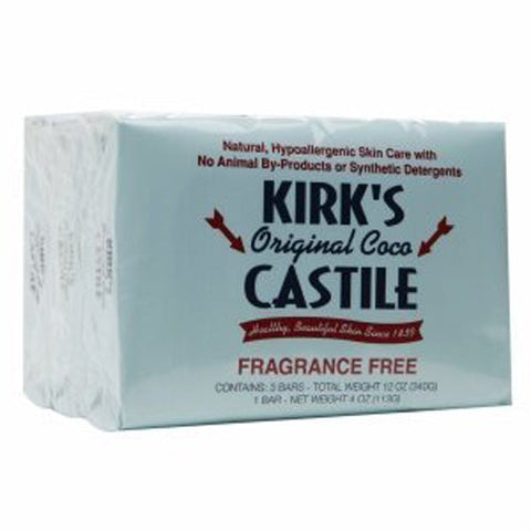 KIRKS NATURAL - Original Castile Bar Soap Fragrance Free