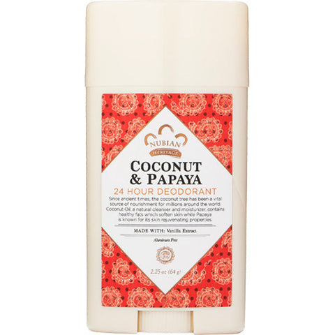 NUBIAN HERITAGE - Coconut & Papaya 24 Hour Deodorant