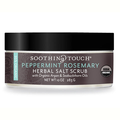 SOOTHING TOUCH - Organic Peppermint Rosemary Herbal Salt Scrub