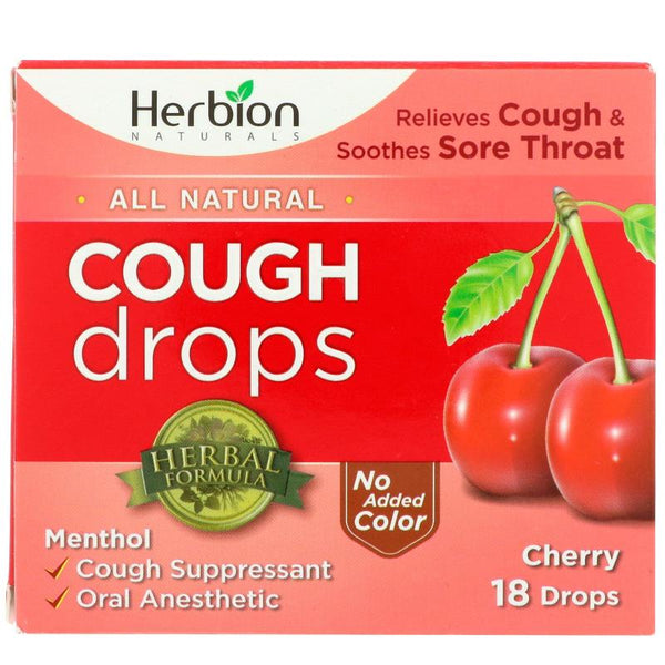 HERBION - All Natural Cough Drops, Cherry