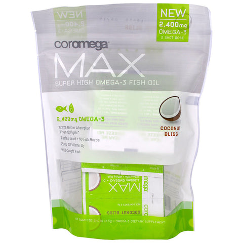 COROMEGA - Max Super High Concentrate Omega-3 Fish Oil Coconut Bliss