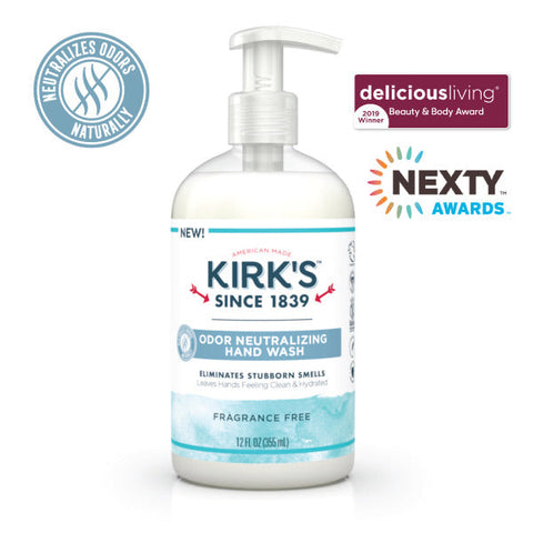 KIRKS - Odor Neutralizing Hydrating Hand Wash, Fragrance Free