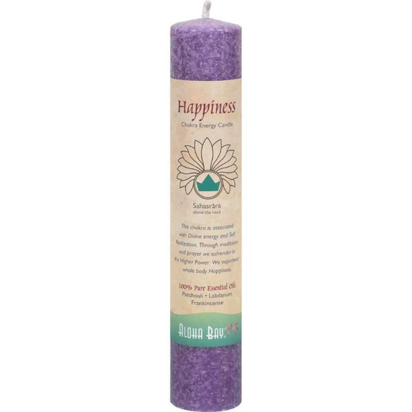 ALOHA BAY - Candle Chakra Pillars Happiness Violet