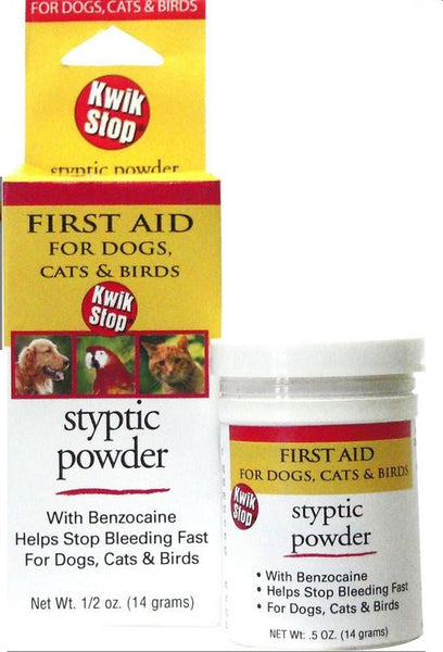 Styptic Powder for Dogs, Cats & Birds - 1/2 oz.