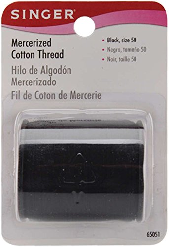 SINGER - Mercerized Cotton Thread Black Size 50