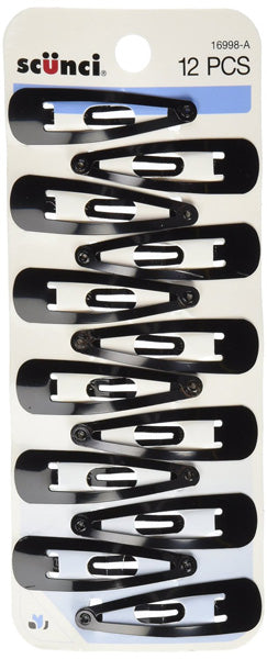 SCUNCI - Black Contour Hair Clips