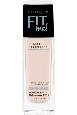 MAYBELLINE - Fit Me Matte + Poreless Liquid Foundation Makeup, Fair Porecelain Shade