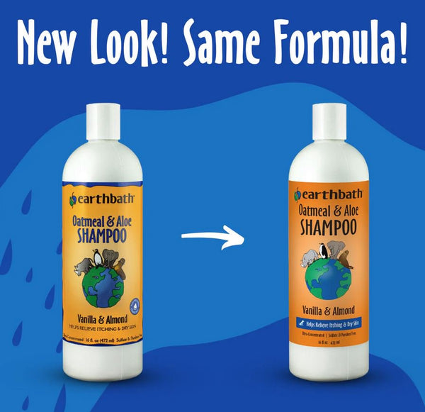 EARTHBATH - Oatmeal and Aloe Shampoo, Vanilla & Almond - 16 fl. oz. (472 ml)