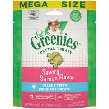 GREENIES - Feline Dental Treats Savory Salmon Flavor - 4.6 oz (130 g)