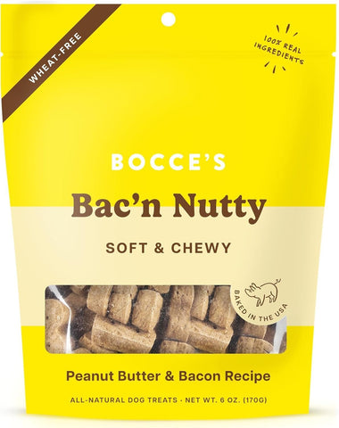 BOCCE'S BAKERY - Bac'n Nutty Soft & Chewy Treats - 6 oz (170 g)