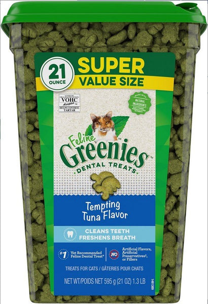 GREENIES - Feline Dental Treats Tempting Tuna Flavor - 21 oz (595 g)