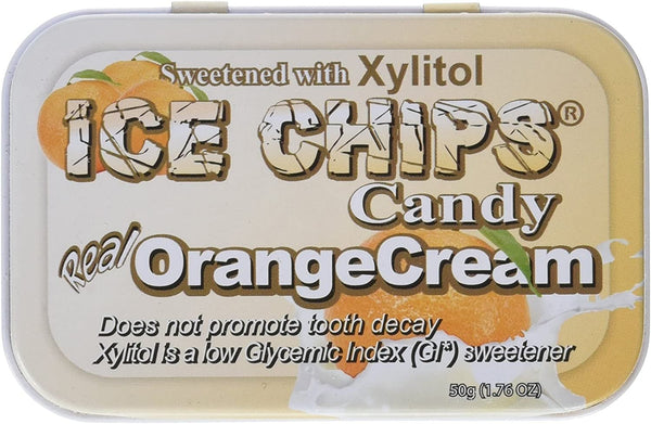 ICE CHIPS CANDY - Orange Cream - 1.76 oz. (50 g)