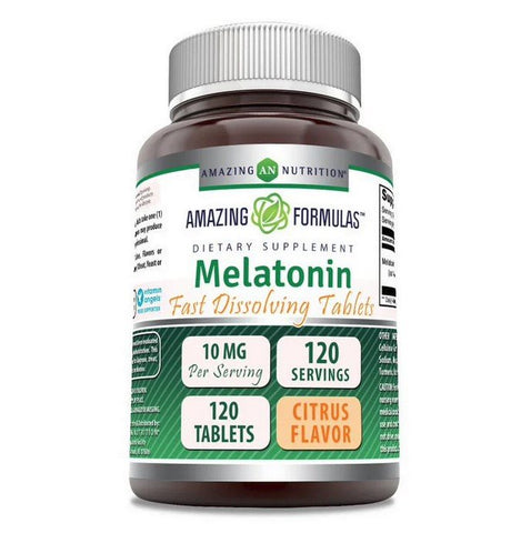 AMAZING NUTRITION - Amazing Formulas Melatonin Fast Dissolving 10mg Citrus - 120 tablet