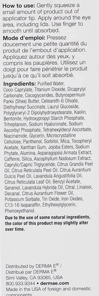 DERMA E - Vitamin C, No Dark Circles Perfecting Eye Cream - .5 oz (14 g)