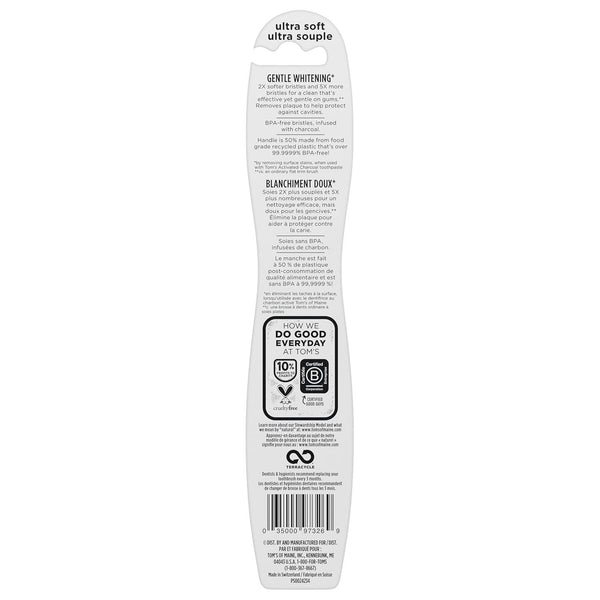 Tom's of Maine - Gentle Charcoal Ultra Soft Toothbrush - 1 Toothbrush