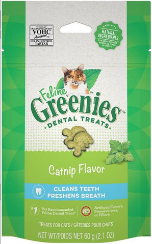 GREENIES - Feline Dental Treats Catnip Flavor - 2.1 oz (60 g)