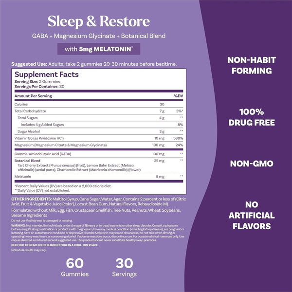 NATROL - Sleep & Restore with Melatonin - 60 Gummies
