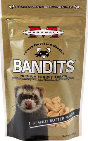 MARSHALL - Bandits Premium Meaty Peanut Butter Flavor Ferret Treats - 3 oz. (85 g)