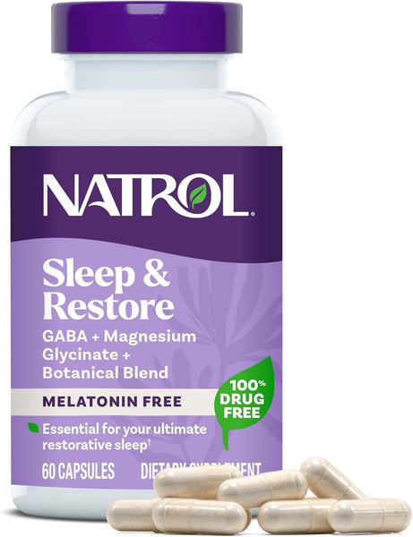 NATROL - Sleep & Restore Melatonin Free - 60 Capsules