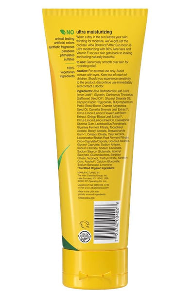 ALBA BOTANICA - After Sun Lotion 80% Aloe Vera - 8 oz. (227 g)