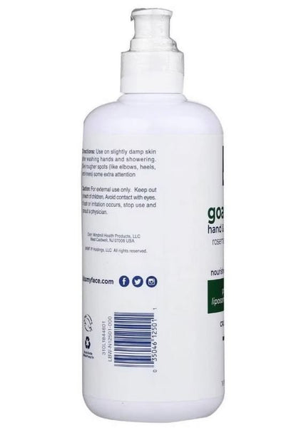 KISS MY FACE - Rosemary +Tea Tee Goat Milk Hand & Body Lotion - 16 fl oz (473 ml)